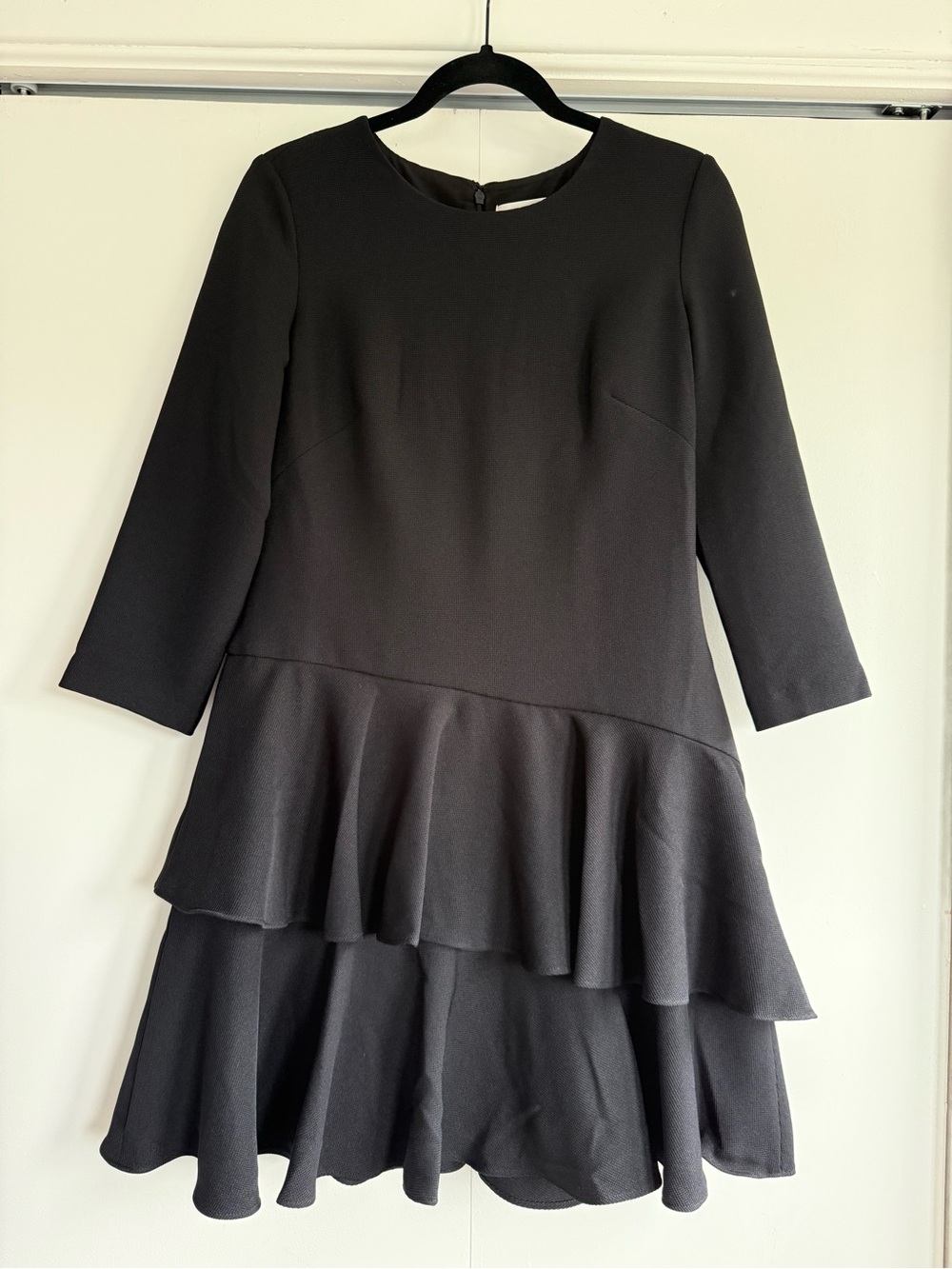 Eliza J NWT Black Tiered Ruffle Dress Size 8 Nordstrom LBD